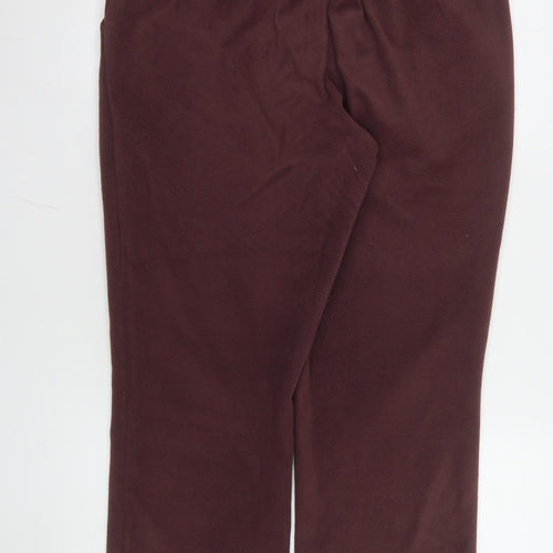 Damart Womens Brown Fleece Sweatpants Size 14/16 Regular Fit