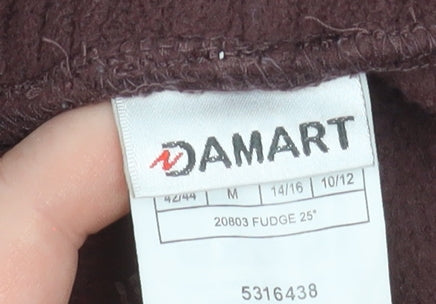 Damart Womens Brown Fleece Sweatpants Size 14/16 Regular Fit