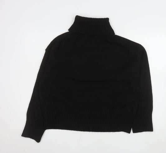 Nobody's Child Women's Black Roll Neck Knit Jumper Size S