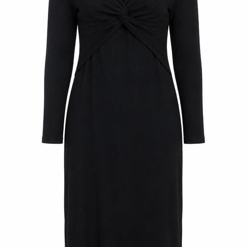 ASOS DESIGN Women's Black Size 14 Knit Bodycon Midi Dress