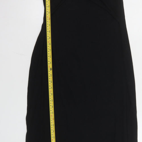 ASOS DESIGN Women's Black Size 14 Knit Bodycon Midi Dress