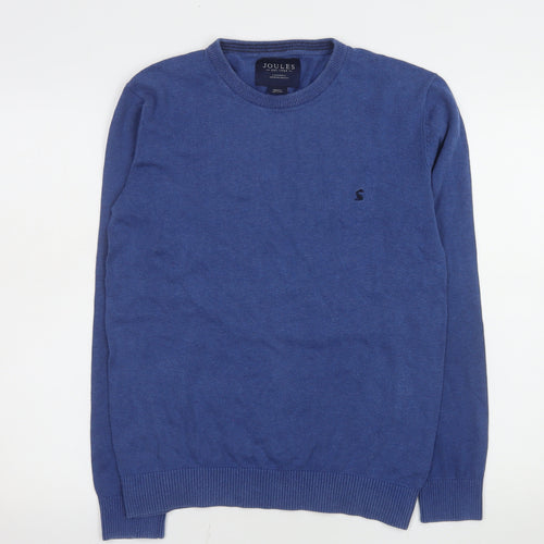 Joules Men's Blue Cotton Crew Neck Pullover Jumper Size S