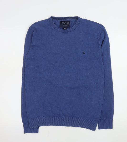Joules Men's Blue Cotton Crew Neck Pullover Jumper Size S