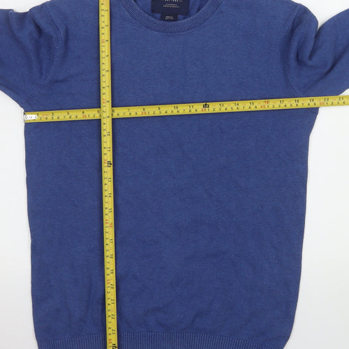 Joules Men's Blue Cotton Crew Neck Pullover Jumper Size S