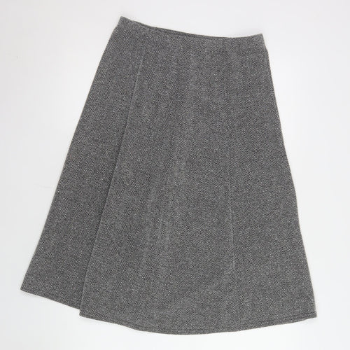 Afibel Women’s Grey A-Line Tweed Knee-Length Skirt Size 12