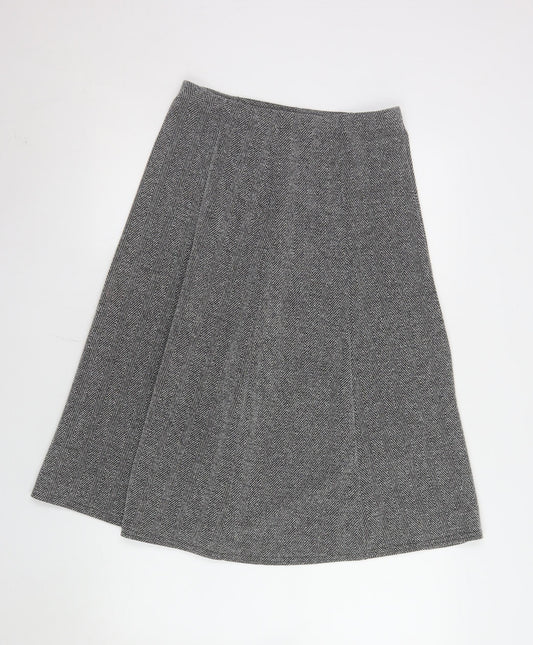 Afibel Women’s Grey A-Line Tweed Knee-Length Skirt Size 12
