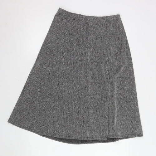 Afibel Women’s Grey A-Line Tweed Knee-Length Skirt Size 12