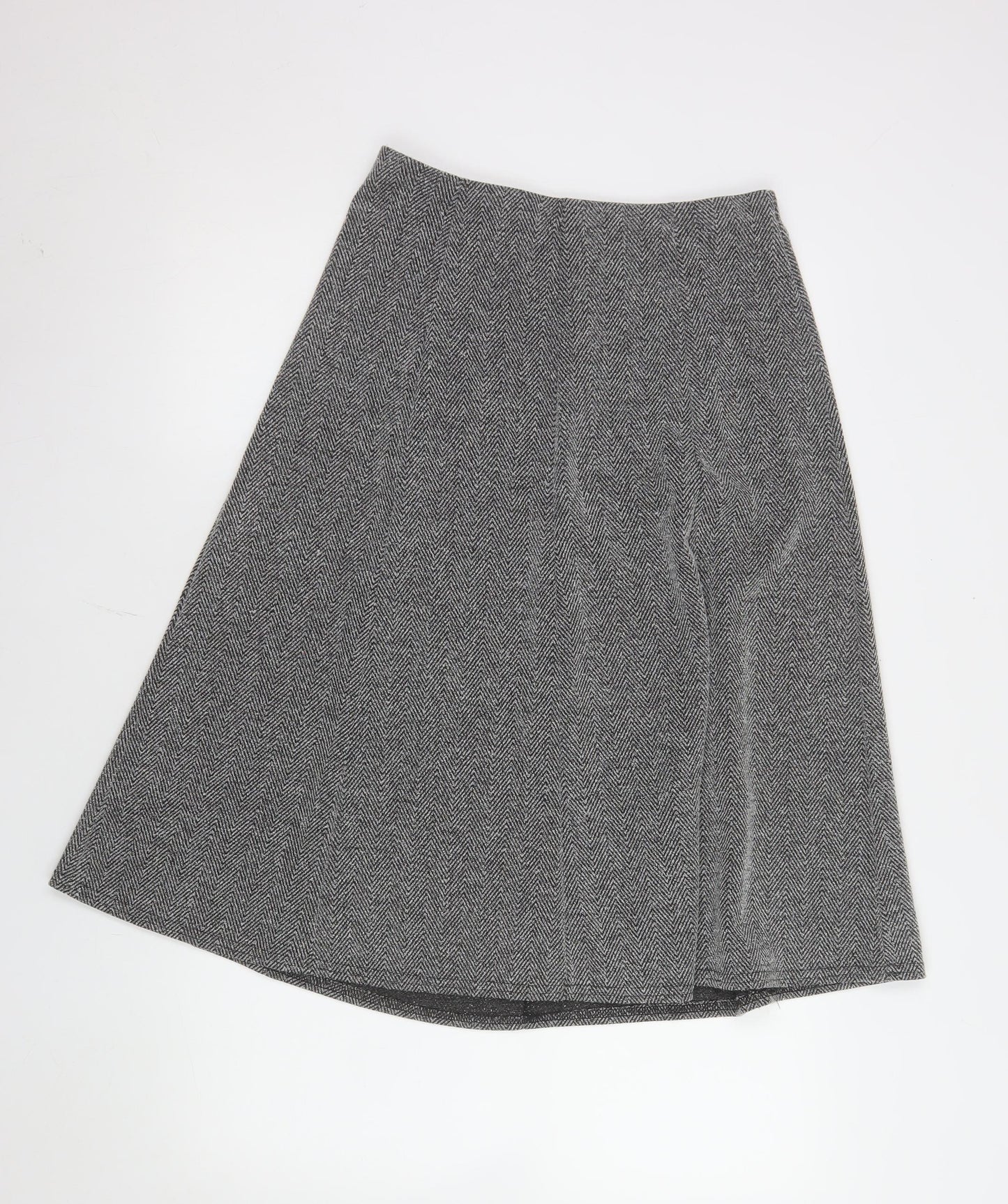 Afibel Women’s Grey A-Line Tweed Knee-Length Skirt Size 12