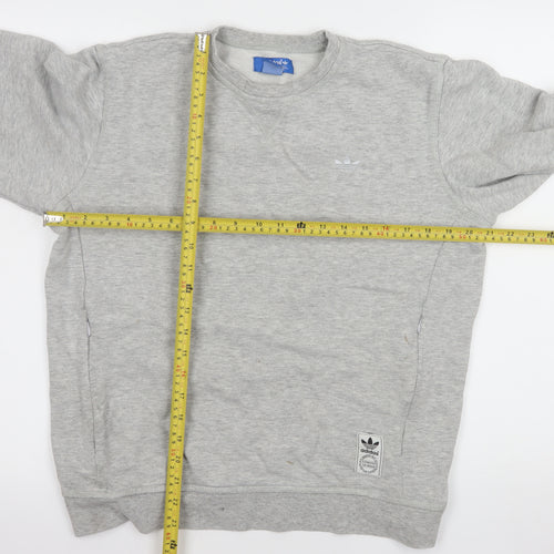 Adidas Men's Grey Crew Neck Pullover Sweatshirt Size S