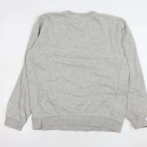 Adidas Men's Grey Crew Neck Pullover Sweatshirt Size S