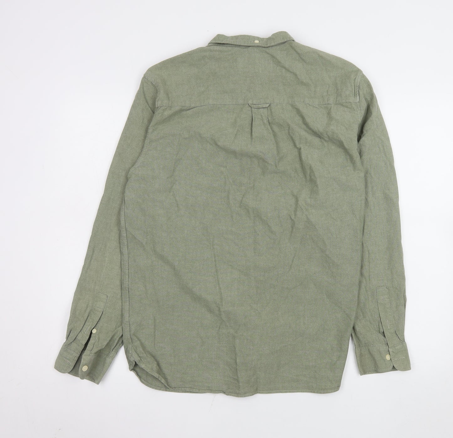 Lyle & Scott Men's Green XL Button-Down Long Sleeve Cotton Shirt