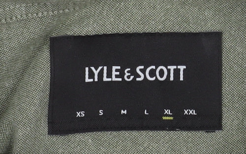 Lyle & Scott Men's Green XL Button-Down Long Sleeve Cotton Shirt
