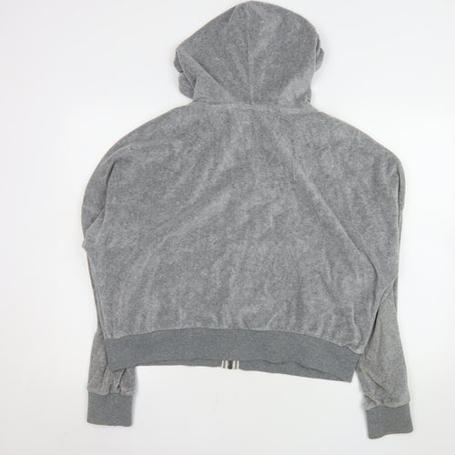Superdry Womens Grey Relaxed Fit Hooded Zip Jacket Size 16
