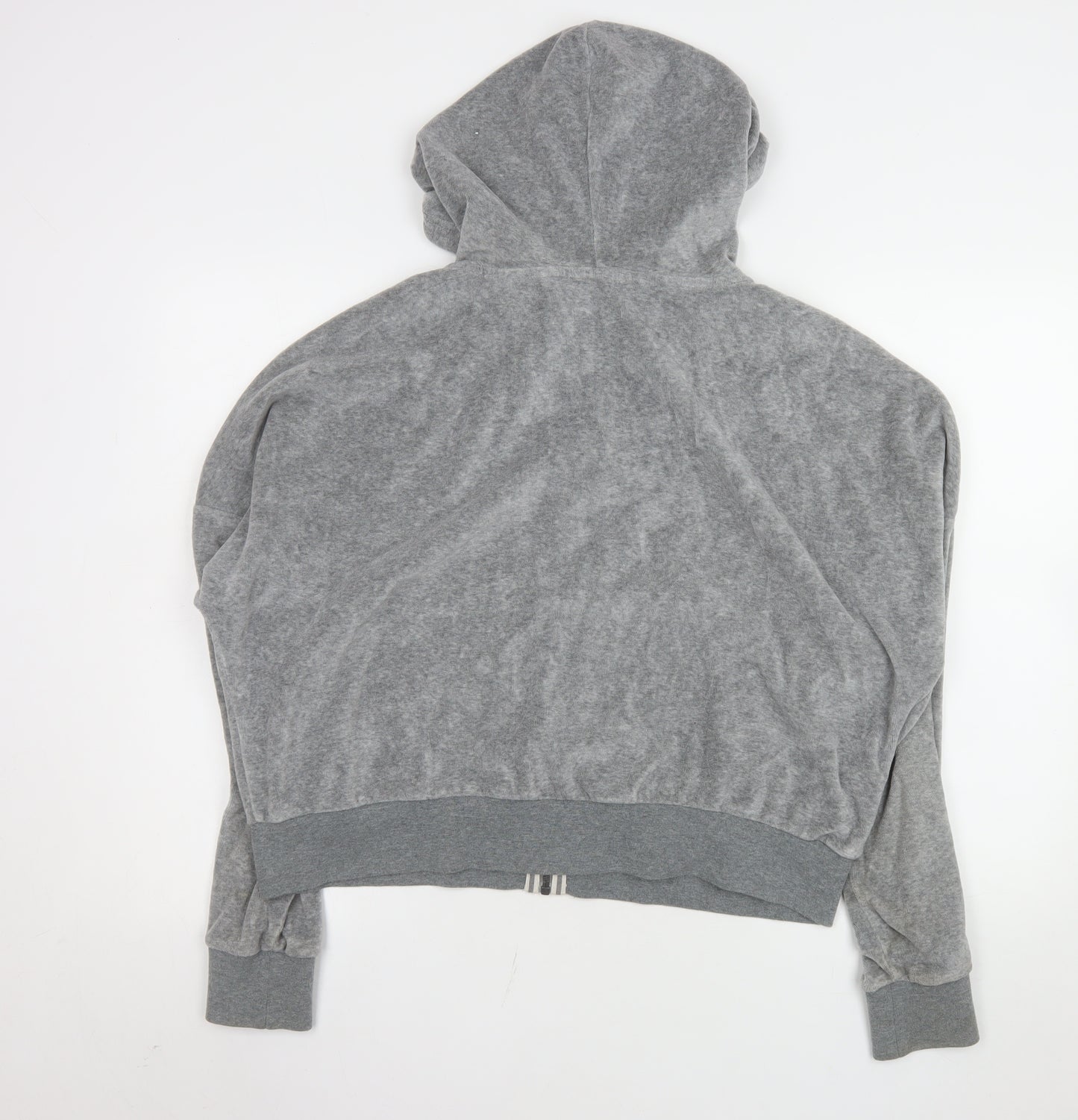 Superdry Womens Grey Relaxed Fit Hooded Zip Jacket Size 16