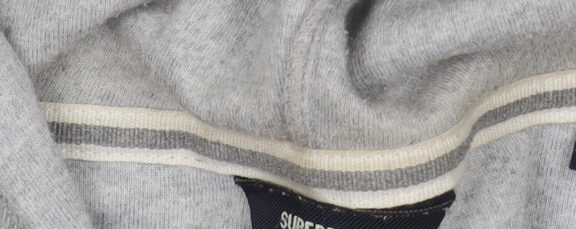 Superdry Womens Grey Relaxed Fit Hooded Zip Jacket Size 16