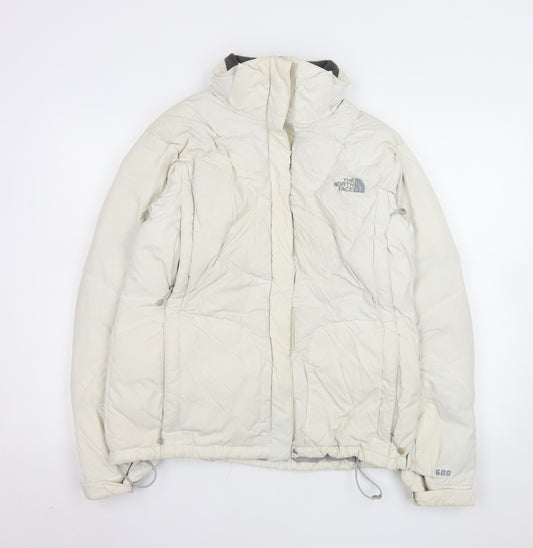 The North Face Womens White L Puffer Jacket Down Insulated Winter Coat