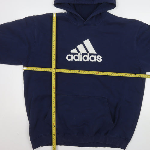 Adidas Men's Blue XL Pullover Hoodie Sports Fleece Sweatshirt
