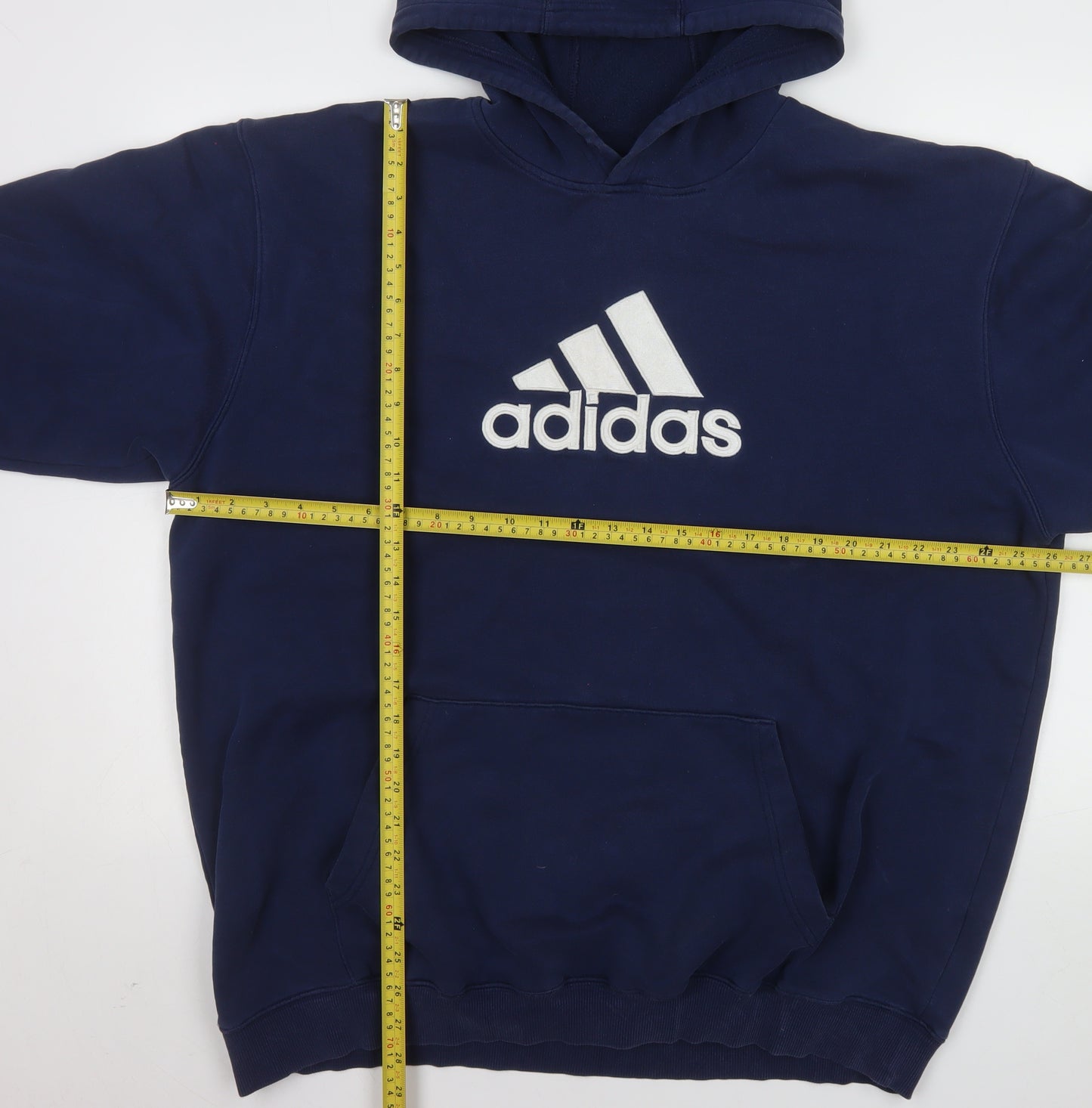 Adidas Men's Blue XL Pullover Hoodie Sports Fleece Sweatshirt