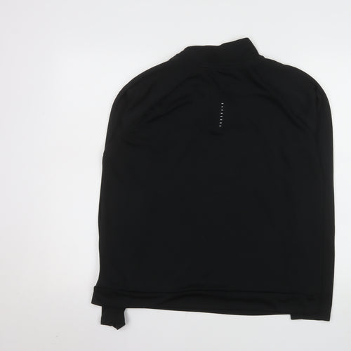 Nike Womens Black Dri-FIT 1/4 Zip Track Jacket Size L