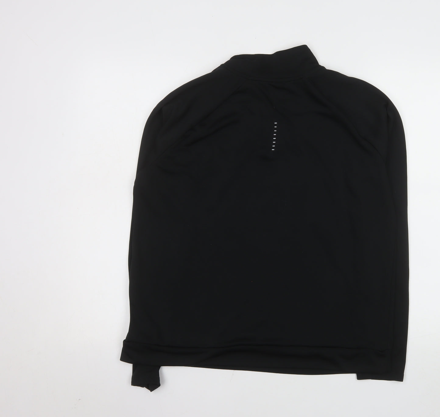 Nike Womens Black Dri-FIT 1/4 Zip Track Jacket Size L
