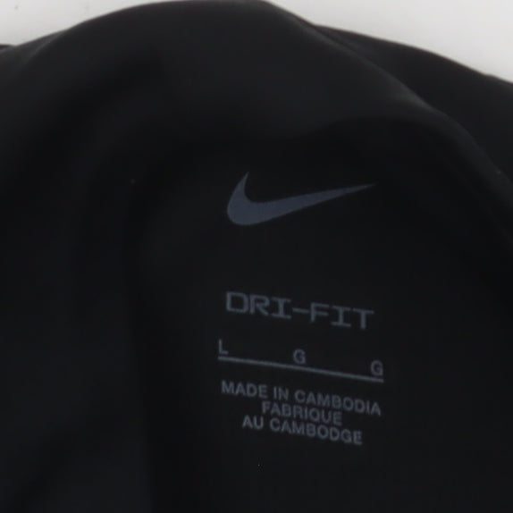 Nike Womens Black Dri-FIT 1/4 Zip Track Jacket Size L