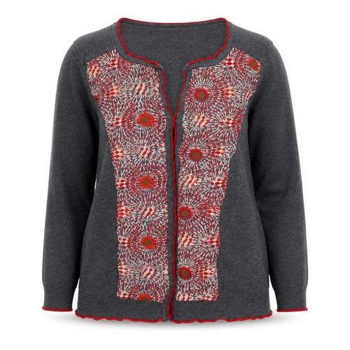 Marks and Spencer Per Una Women's Grey Floral Knit Cardigan Size 14