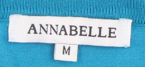 Annabelle Women Blue Floral Embroidered Button Cardigan M