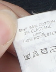 River Island Men's Blue Cotton Biker Jacket Size S