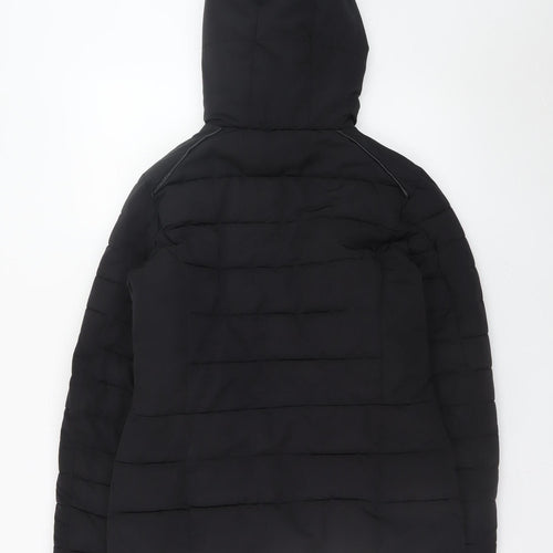 Miss Selfridge Women’s Black Hooded Puffer Jacket Size 8