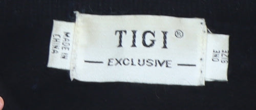 TIGI Women Black Sequin Beaded Knit Shift Dress One Size