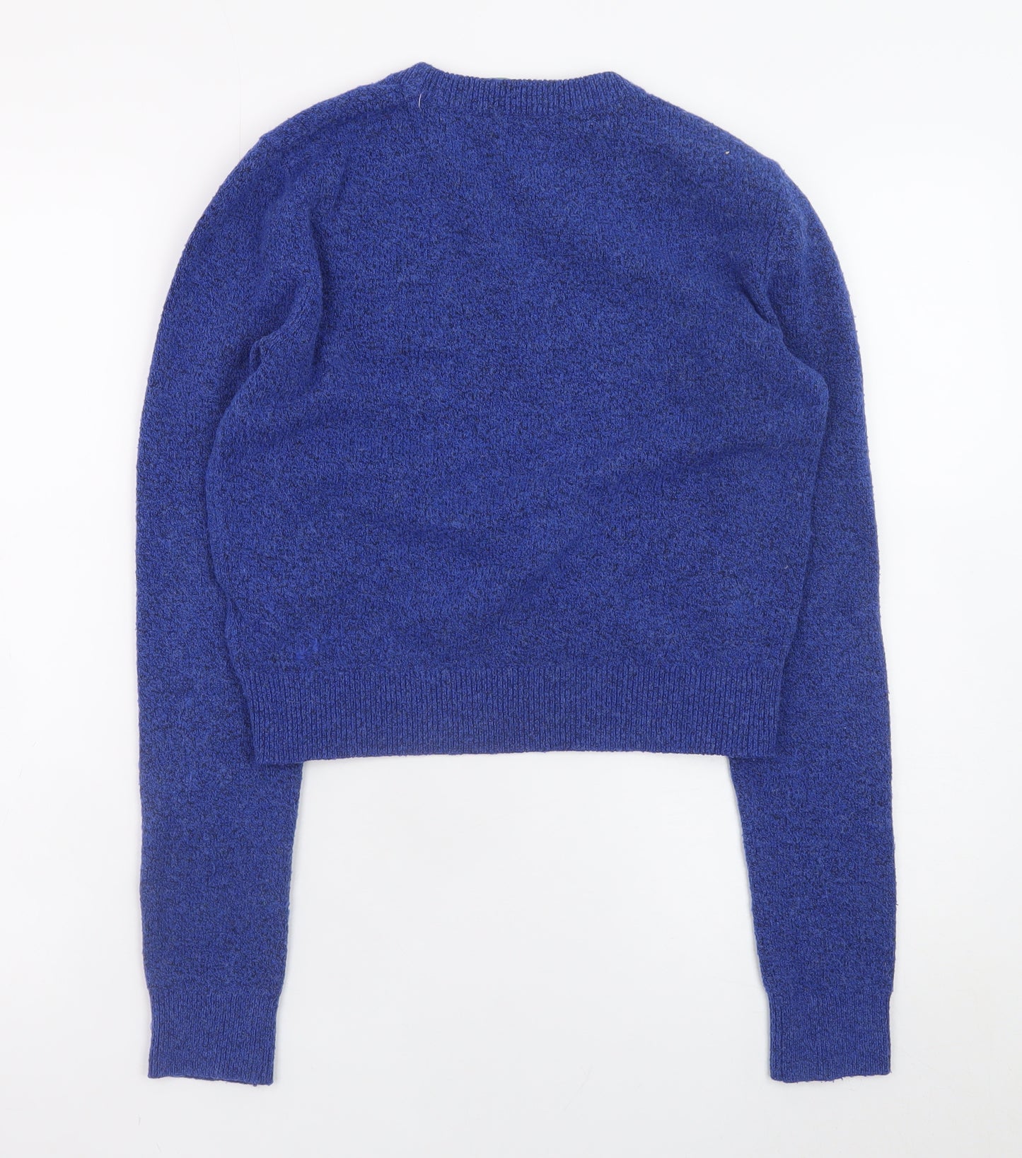 Review Womens Blue Crew Neck Knit Jumper L Long Sleeve Pullover