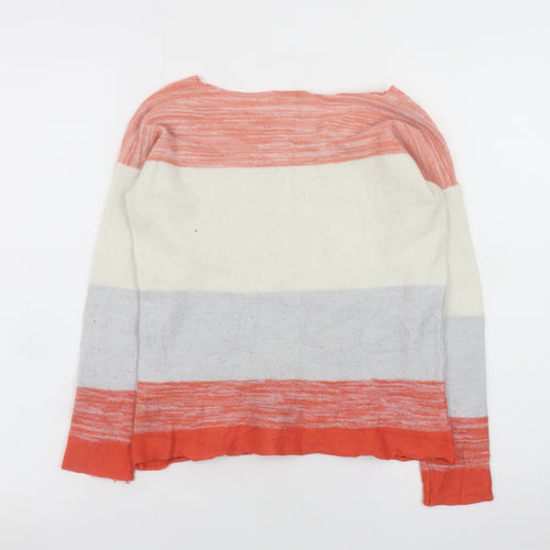 Calvin Klein Jeans Women's Multicoloured Striped Wool Blend Pullover Jumper S