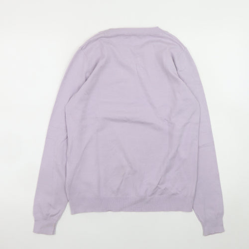 Amara Reya Women's Purple Star Knit Pullover Jumper M