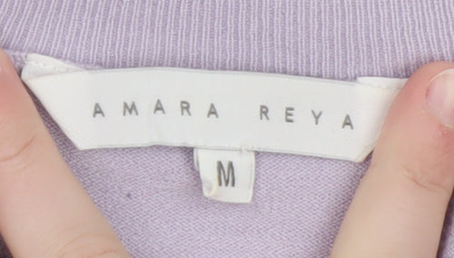 Amara Reya Women's Purple Star Knit Pullover Jumper M