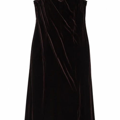 Ariella London Women Brown Velvet Off Shoulder Bodycon Dress UK 16