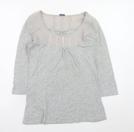 Marks and Spencer Womens Grey 3/4 Sleeve Tunic Blouse UK 8
