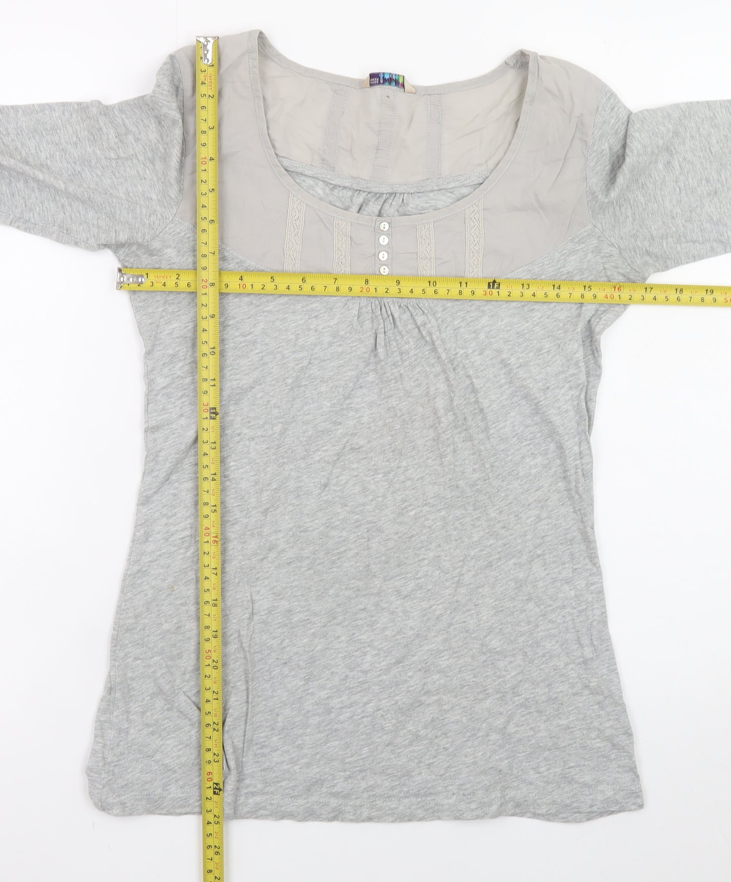 Marks and Spencer Womens Grey 3/4 Sleeve Tunic Blouse UK 8