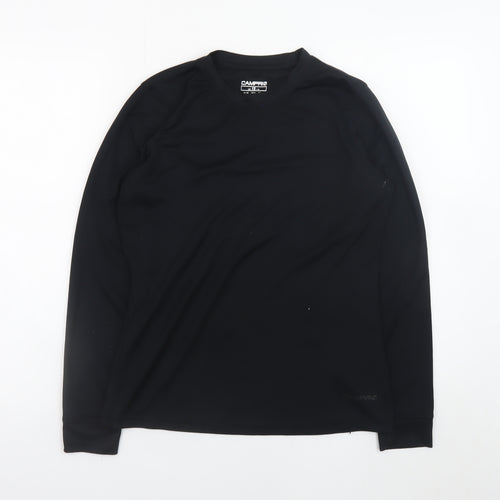 Campri Womens Black Long Sleeve Athletic Top Size 12 UK