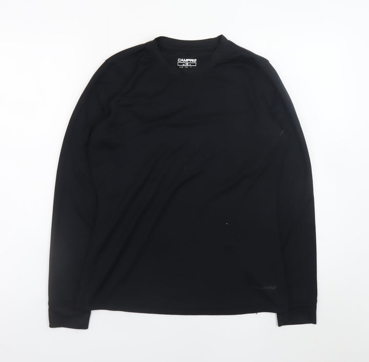 Campri Womens Black Long Sleeve Athletic Top Size 12 UK