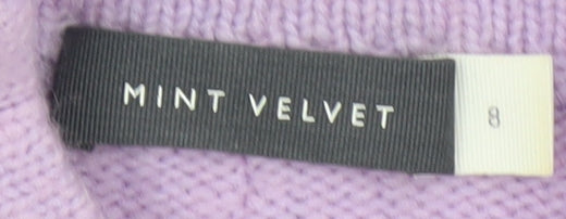Mint Velvet Women’s Purple Roll Neck Knit Jumper Size 8