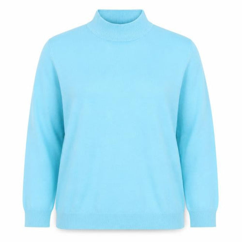 BHS Women’s Blue Petite Size 16 Mock Neck Acrylic Jumper