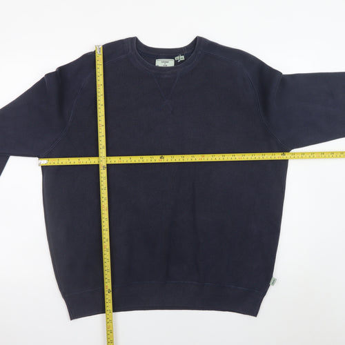 Superdry Mens Blue 2XL Crew Neck Cotton Pullover Jumper