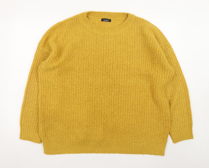 New Look Women's Yellow Maternity Chunky Knit Pullover Jumper Size L