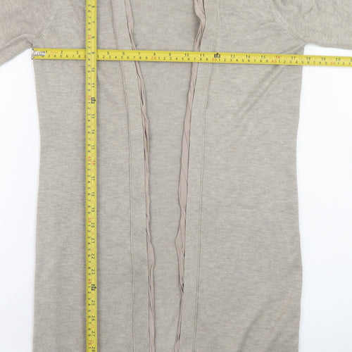 Marks and Spencer Women’s Beige Longline Open Knit Cardigan Size 12