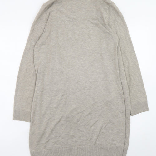 Marks and Spencer Women’s Beige Longline Open Knit Cardigan Size 12