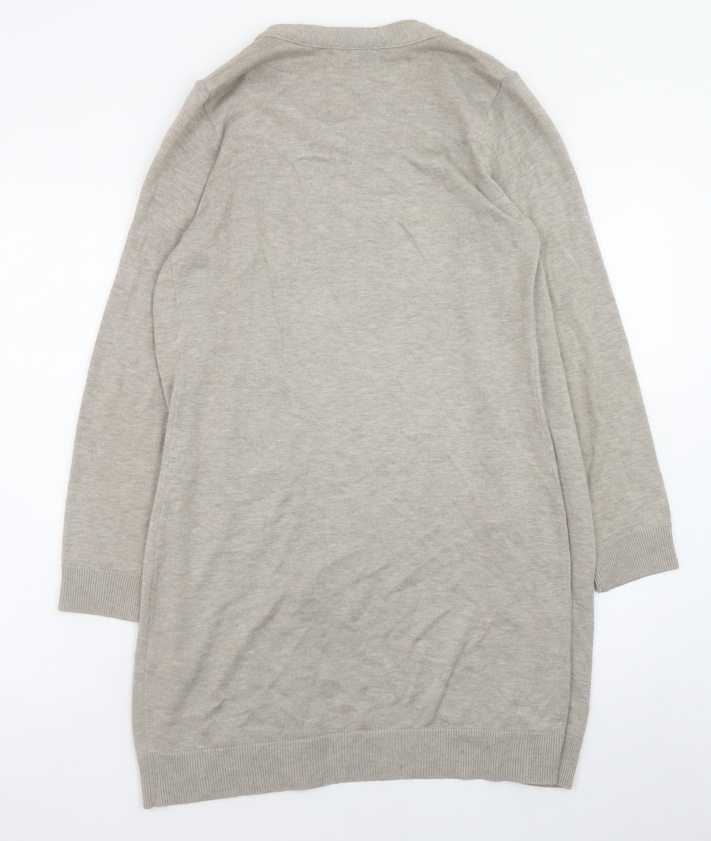 Marks and Spencer Women’s Beige Longline Open Knit Cardigan Size 12