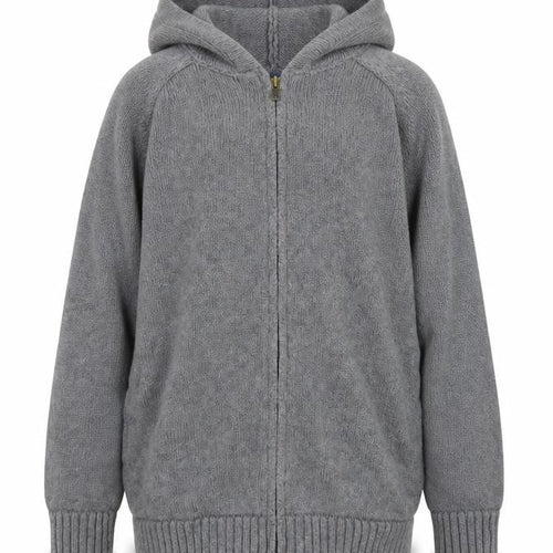 Gap Kids Boys Grey Full Zip Hoodie Cardigan 12-13 Years Cotton Knit