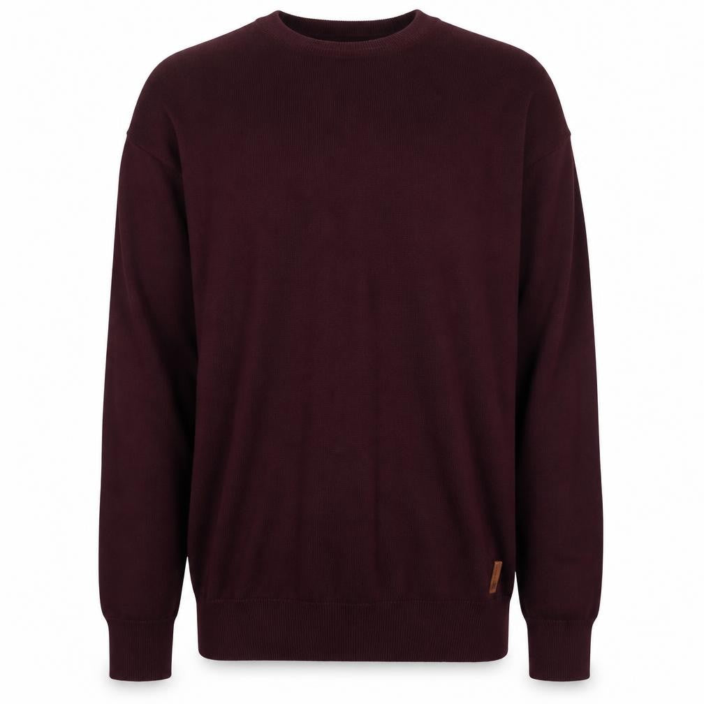 Front view of Ben Sherman Men's Red 2XL Cotton Crew Neck jumper