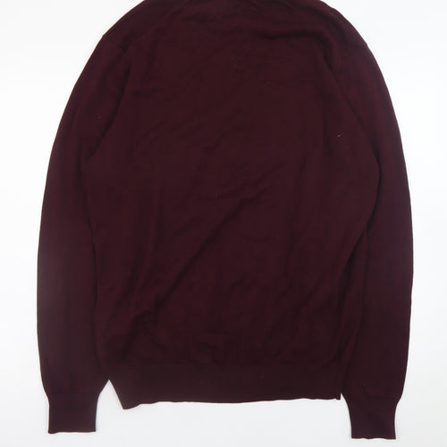 Ben Sherman Men's Red 2XL Cotton Crew Neck Pullover Jumper