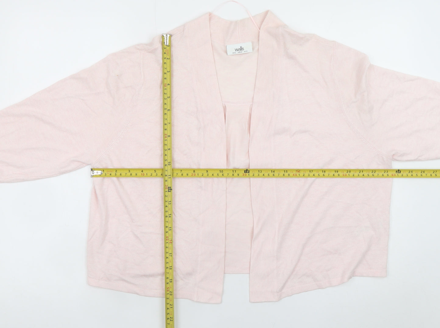 Wallis Womens Pink XL Cardigan Lightweight Open Knit Jumper